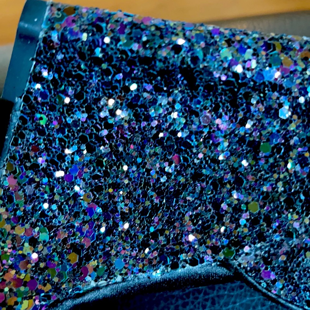 Betsy Johnson Glitter Wedges
